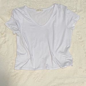 Cropped white T-shirt